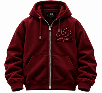 PRE ORDER Burgundy Tawakkul Zip-up