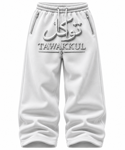 White Tawakkul Uncuffed sweat pants