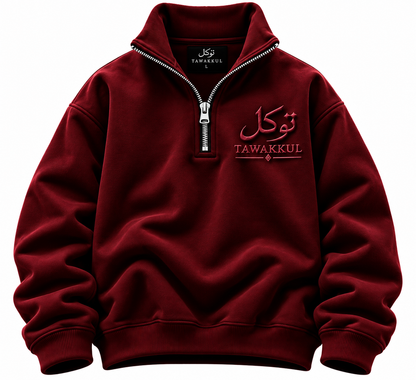 PRE ORDER Burgundy quarter-zip