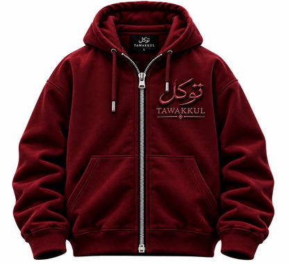 PRE ORDER Burgundy Tawakkul Zip-Up